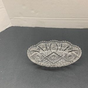 Vintage 1932 Imperial Nucut Oval Glassware Dish